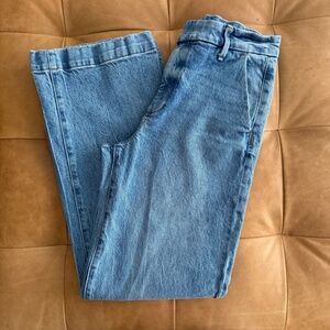 Express High Waisted Medium Wash Wide Leg Jeans Pre Loved Size 4R